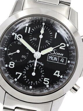 Sinn 103.B.AUTO.POL.TY Chronograph day date black Dial Automatic Men's_938359